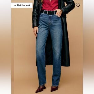 Reformation Abby High Rise Straight Jeans